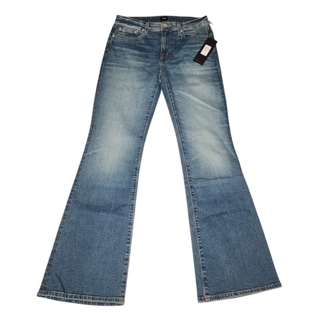 Edwin Lark High Rise Flare Jeans Size 28 Flashback Wash Organic Cotton NWT